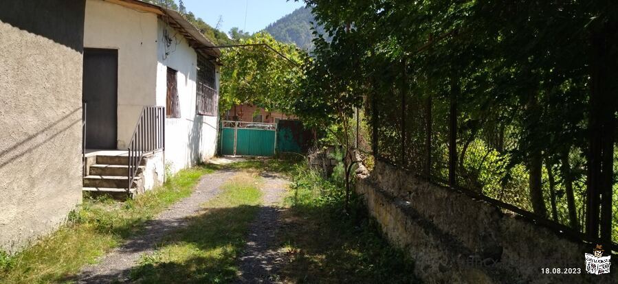 The owner is selling an apartment with a plot in Borjomi in the Likani area not far from the river.