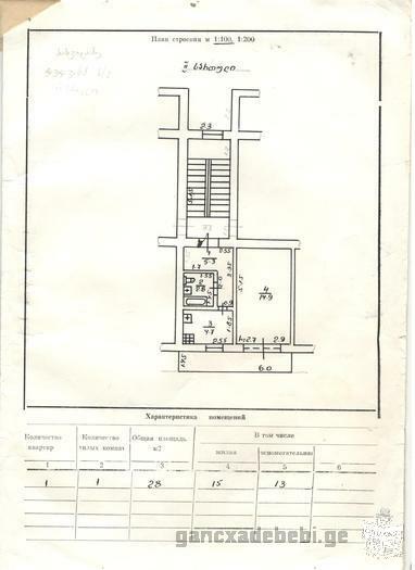 icvleba wyaltuboSi mdebare 1 oTax.bina ( 28kv.m )