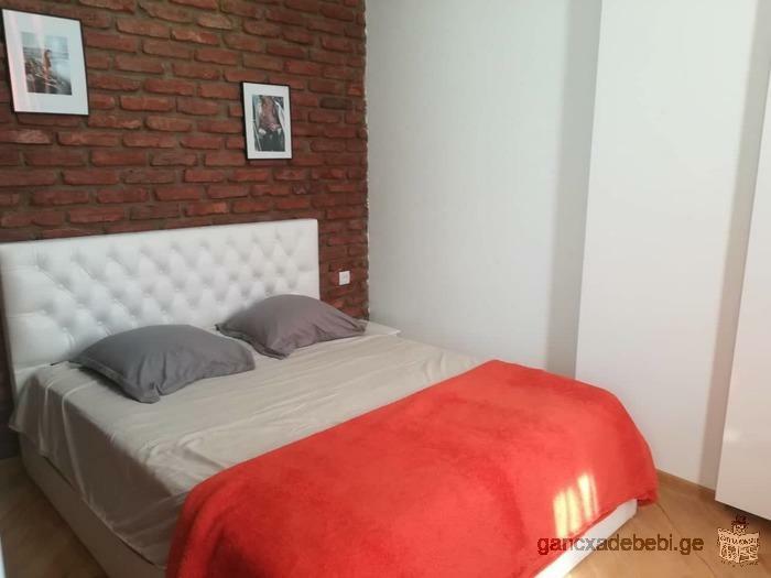 Two-room apartment for rent on S.Tsintsadze street, in new renovation, in new building